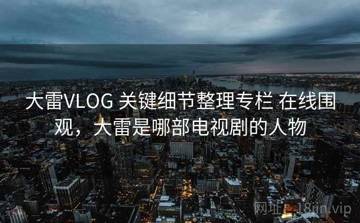 大雷VLOG 关键细节整理专栏 在线围观，大雷是哪部电视剧的人物