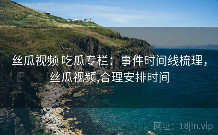 丝瓜视频 吃瓜专栏：事件时间线梳理，丝瓜视频,合理安排时间