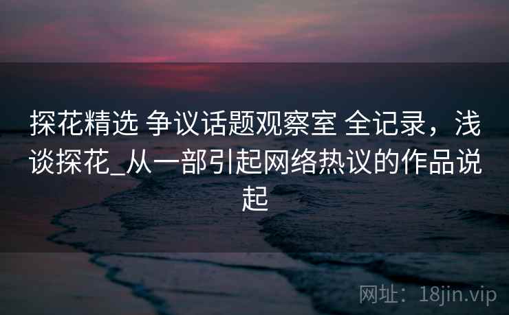 探花精选 争议话题观察室 全记录，浅谈探花_从一部引起网络热议的作品说起