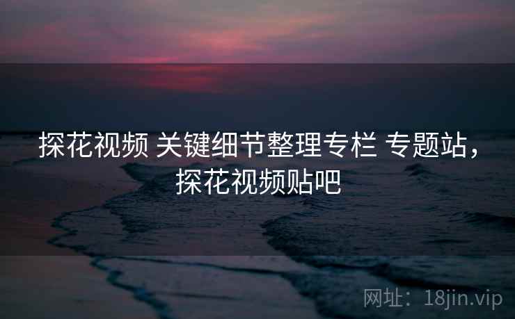 探花视频 关键细节整理专栏 专题站，探花视频贴吧